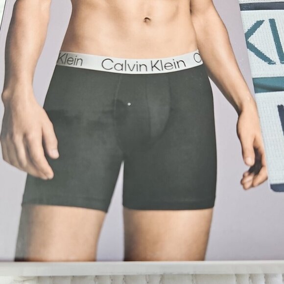 Calvin Klein 4 Pack Men's Boxer Briefs M (32-34) Blue Green Microfiber NEW Soft - Picture 4 of 16